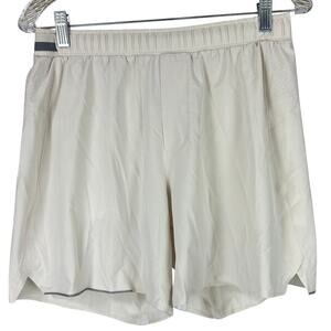 Lululemon Surge Lined Short 6" White Opal Men's Size Medium Excellent Condition